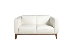 2-Zitsbank Bekleed In Wit Leder 6118 Angel Cerda