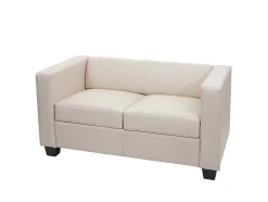 2-Zitsbank Lille, Kunstleer, Creme