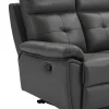 3-Zits-Relaxbank Van Grijs Leer Vineta