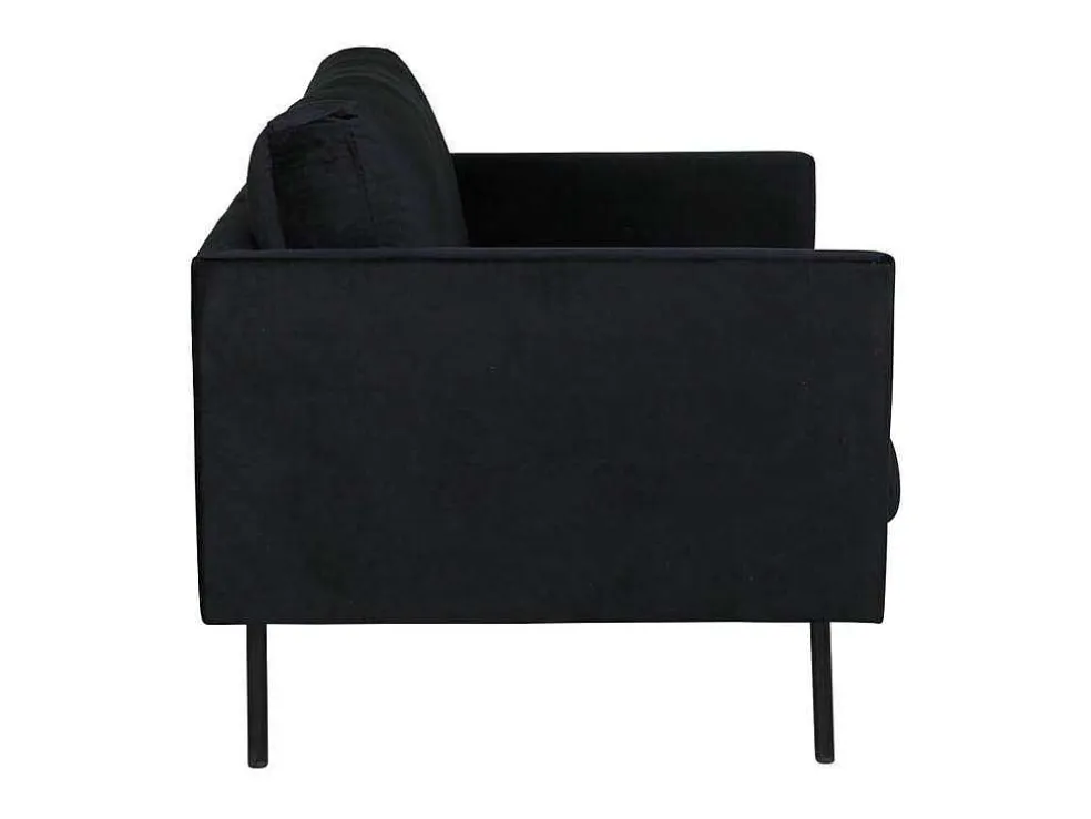 Zoom Fauteuil Velours Zwart.