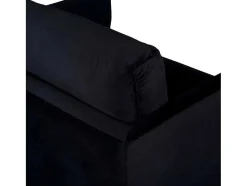 Zoom Fauteuil Velours Zwart.
