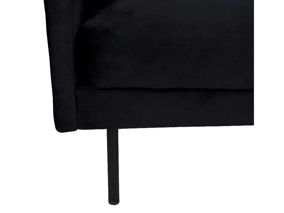 Zoom Fauteuil Velours Zwart.