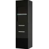Zwarte Badkamerkolom Met Leds - L30 X B30 X H109 Cm - Laurine